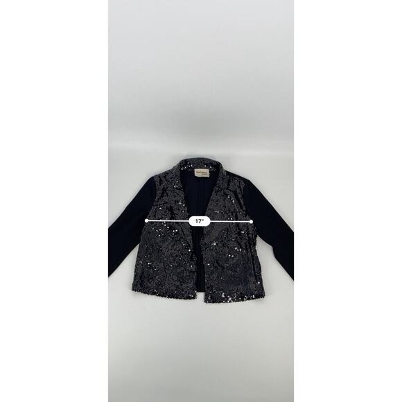 Savanna Jane Black Sequined Jacket (B48#4) - Picture 3 of 10